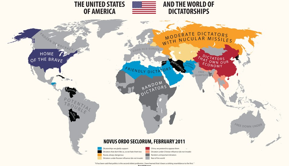World Dictatorships According to the US