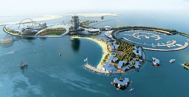 A handout computer generated image of Real Madrid Resort Island